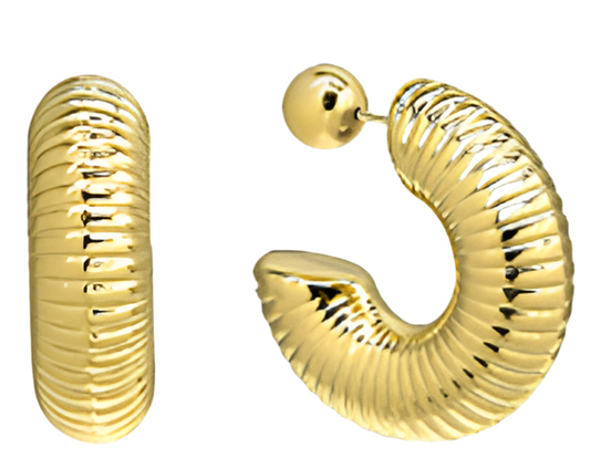 Omega Tube Hoop- Gold