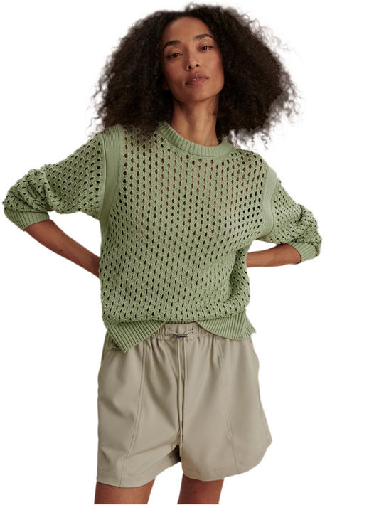 Hains Knit Top- Snow Sage