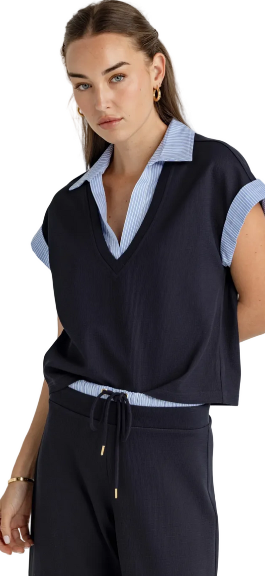 Lune Top- Navy