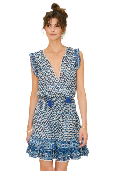 Viti Print Sundress- Blue