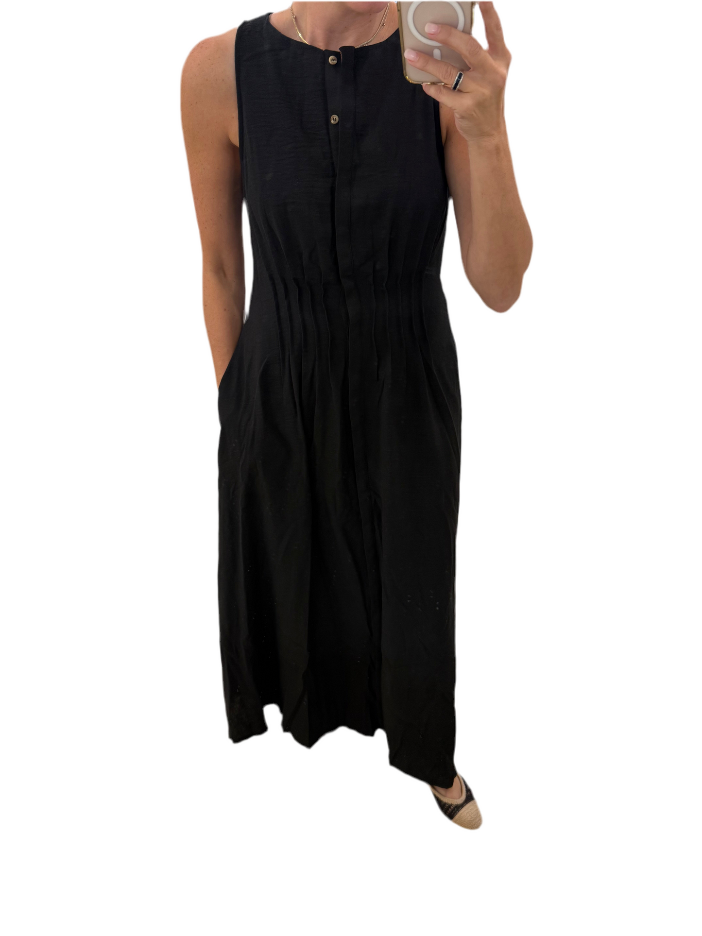 Sleeveless Maxi Dress- Black