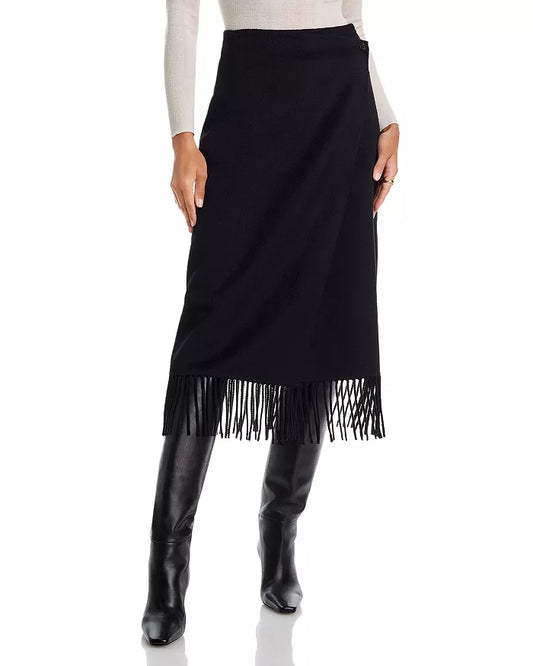 Oliver Fringe Skirt- Black