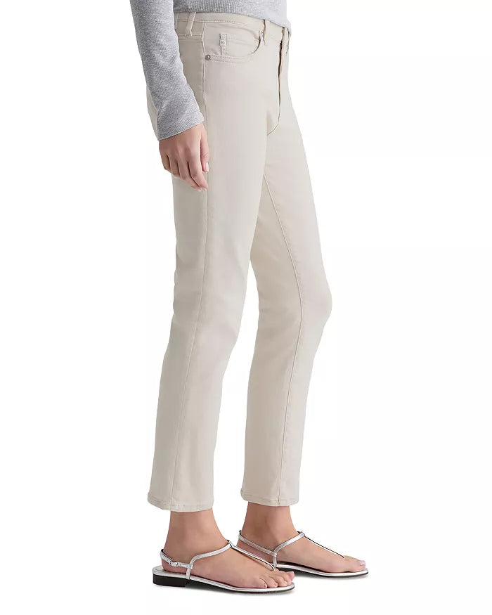 Mari Slim Straight Crop- Pumice