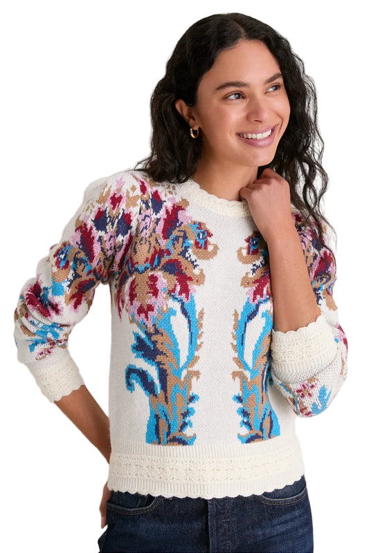 Arabesque Knit Sweater- Off White