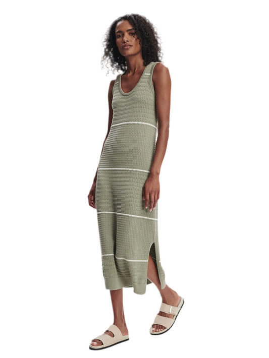 Scott Scoop Neck Midi Dress- Seagrass