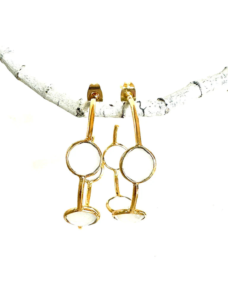 White Stone Hoop