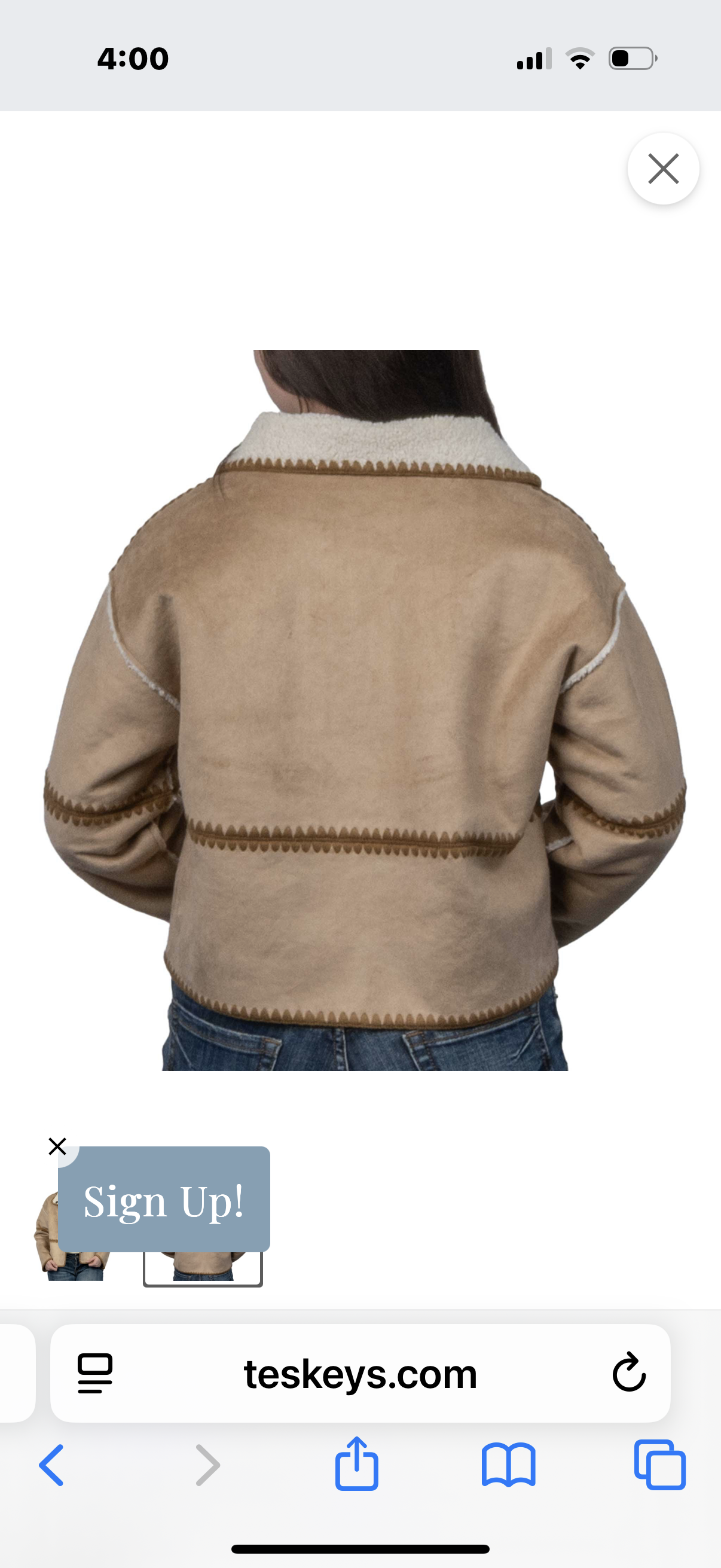 Casey Stitched Reversible Jacket- Teddy