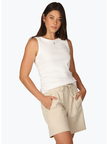 Modern Rib Tank- White