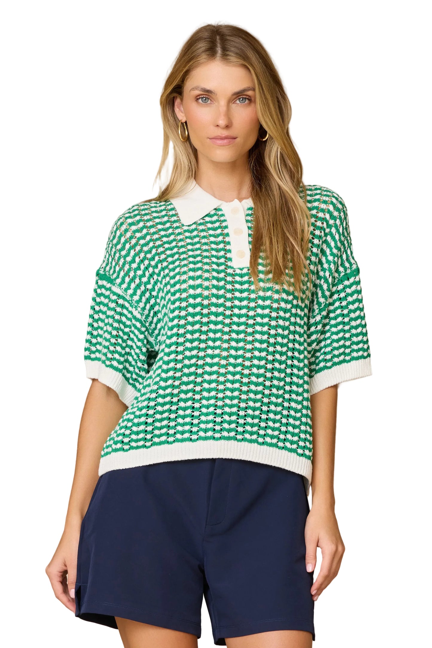 Tinsley Collared Polo- Green