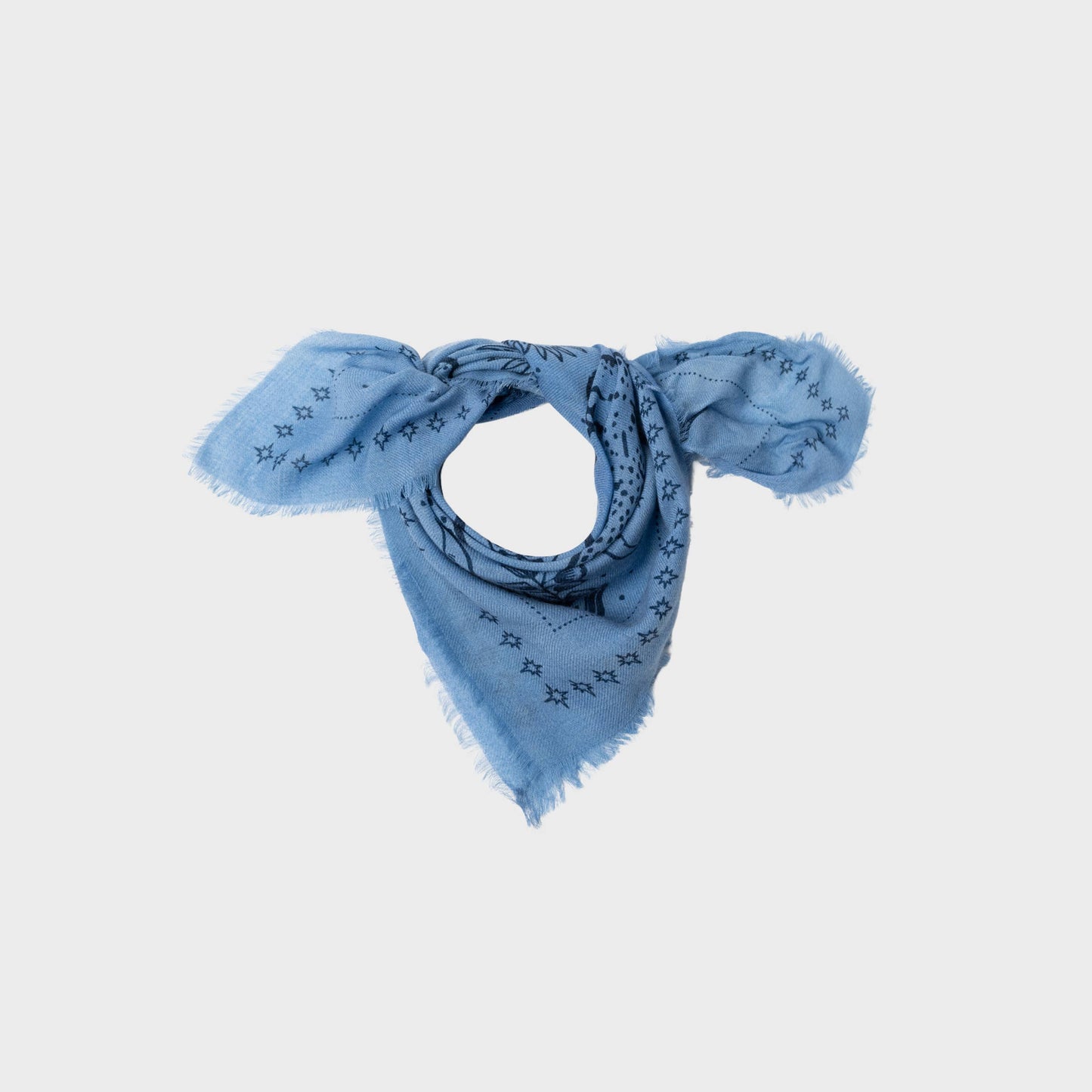 Small 100% wool scarf Sacha - Blue: One size