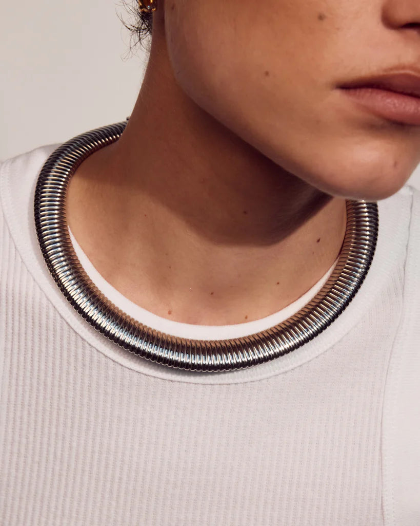 XL Snake Chain Necklace- Silver