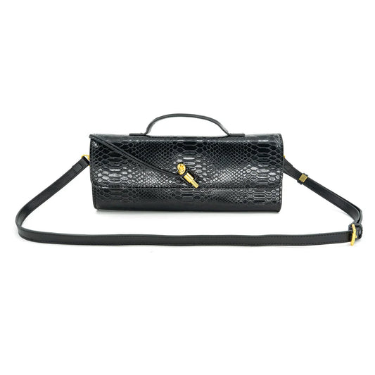 Faux Croc Rectangle Crossbody