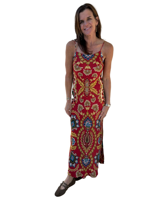 Folk Tapestry Maxi- Red