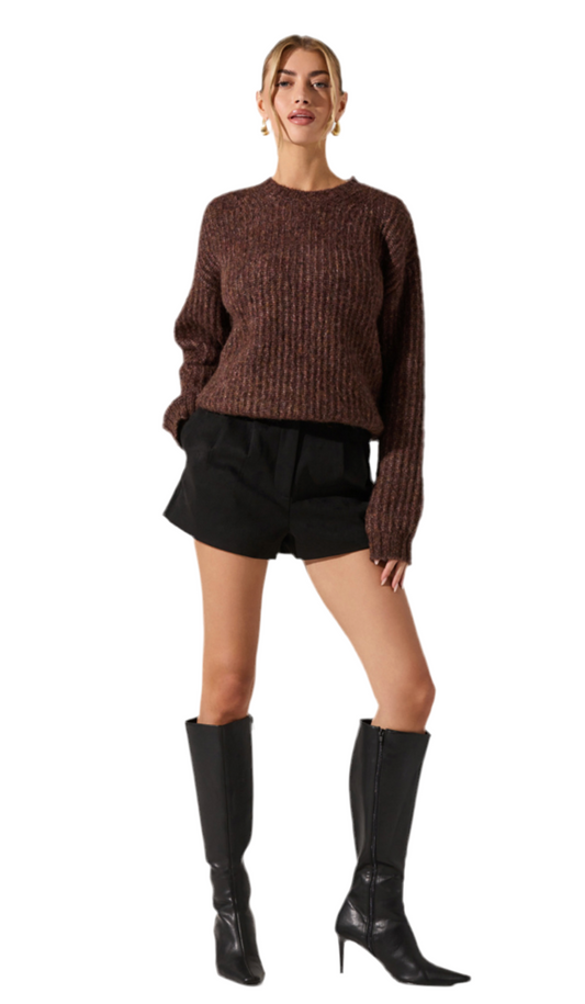 Jude Faux Suede Shorts- Black