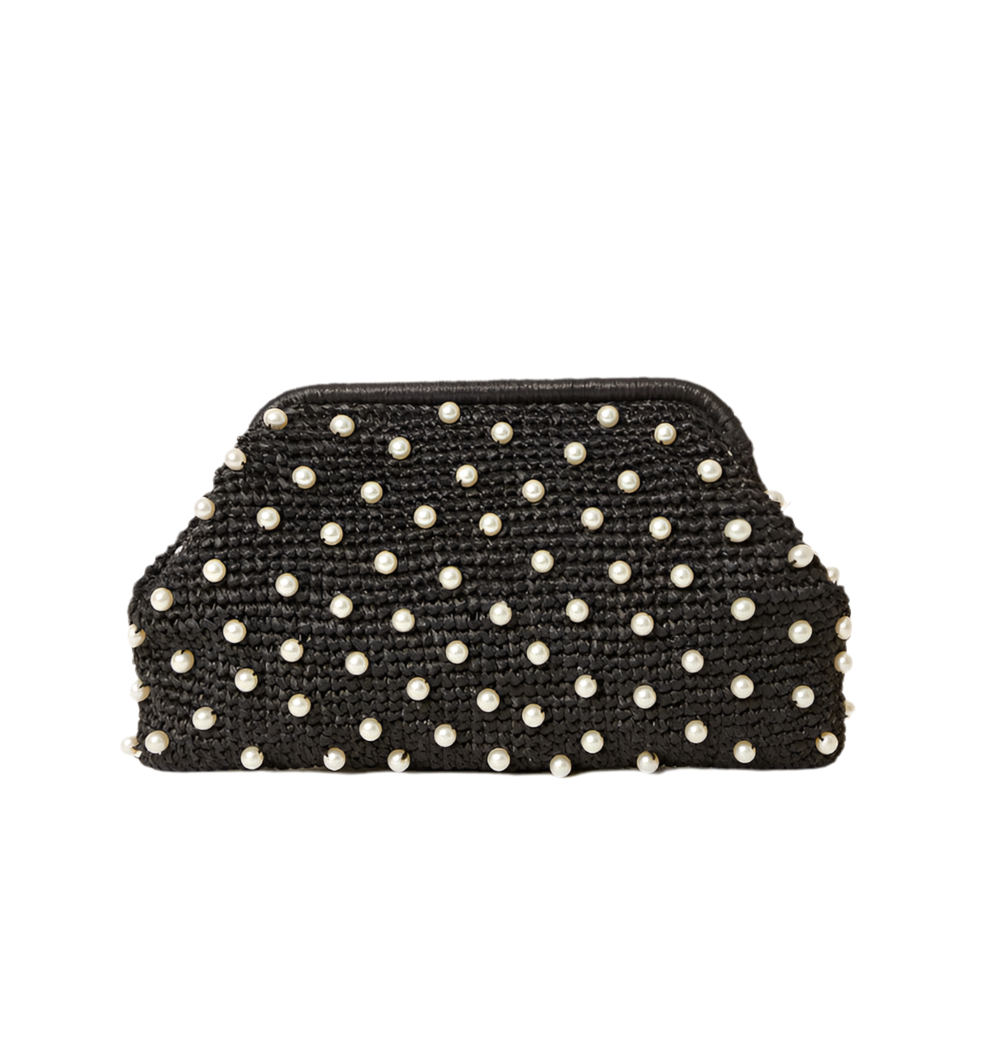 Briar Crystal Clutch- Black