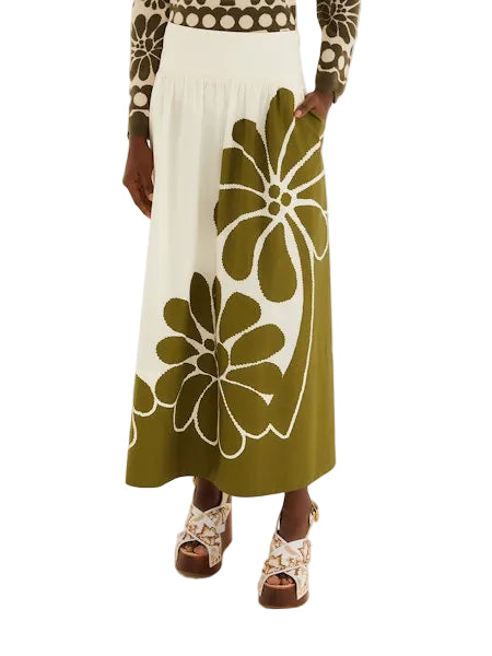 Palermo Midi Skirt- Green