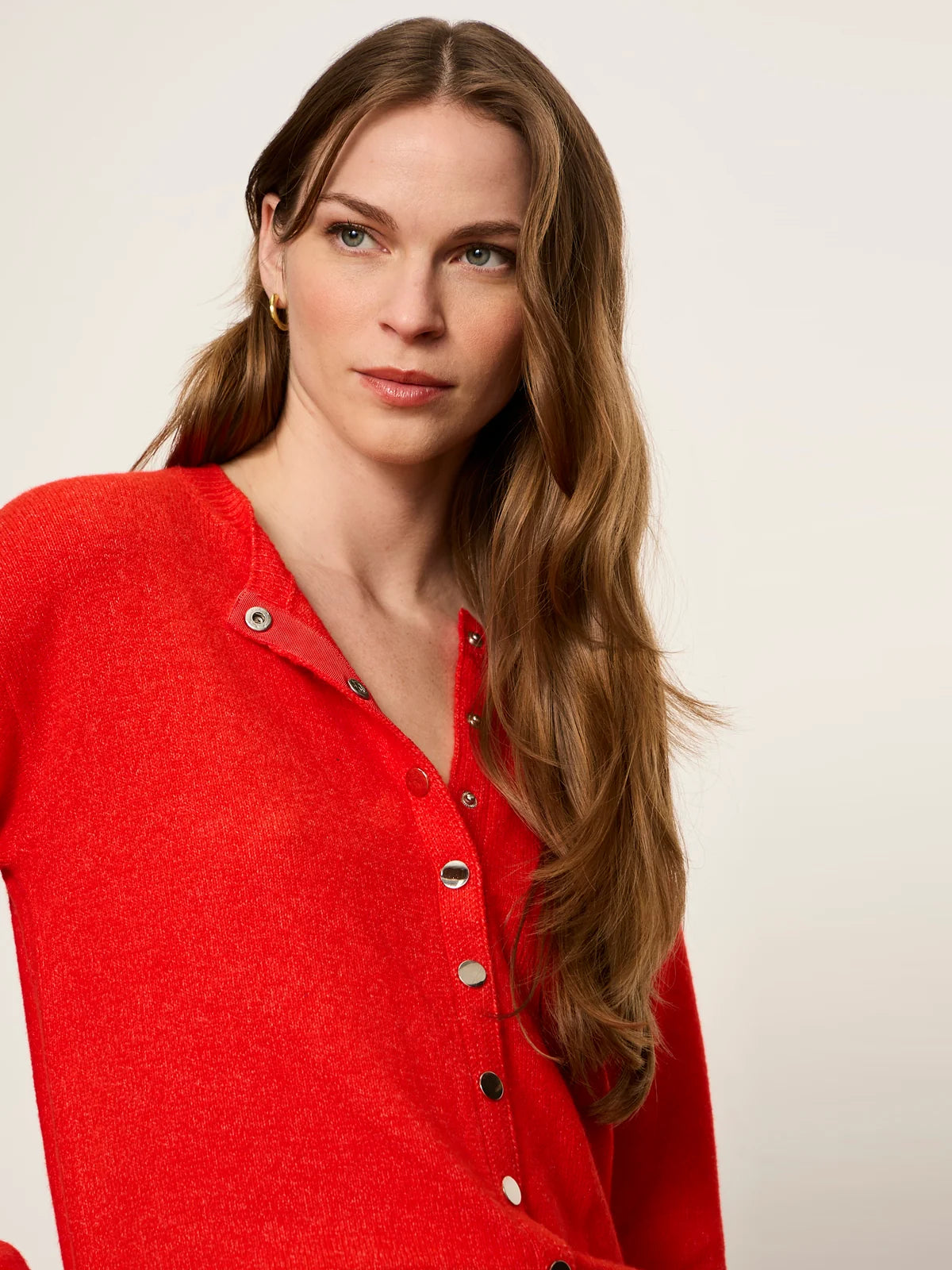 Must Have Snap Cardigan- Red