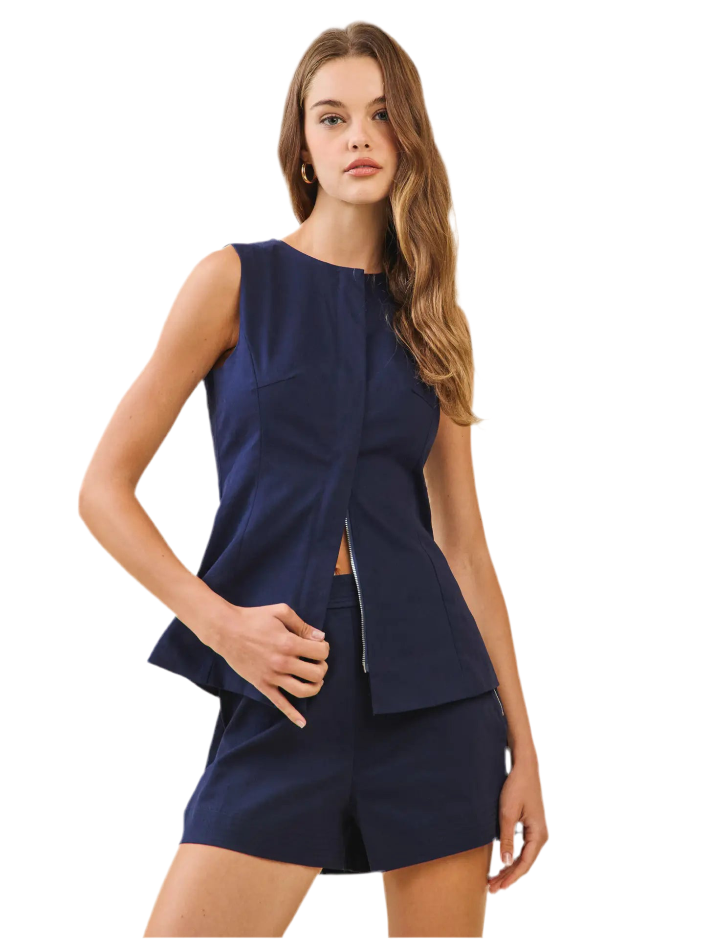 Tailored Short- Navy