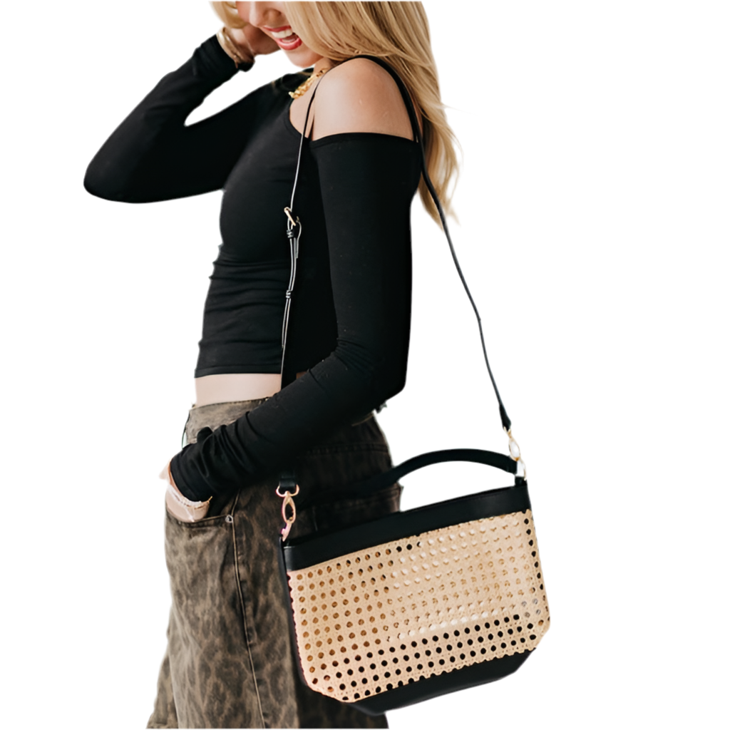 Bryce Woven Bucket Bag