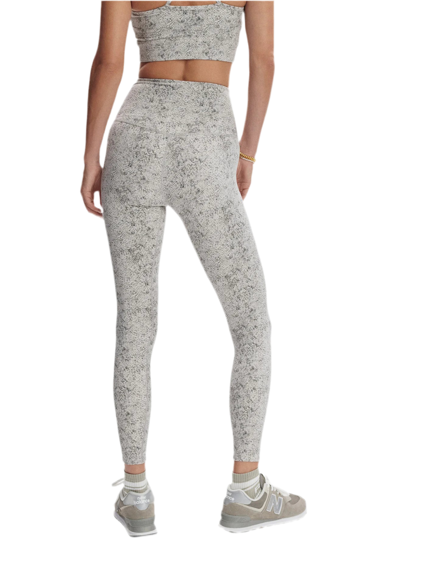 Move Super High Legging- Ivory Texture Snake