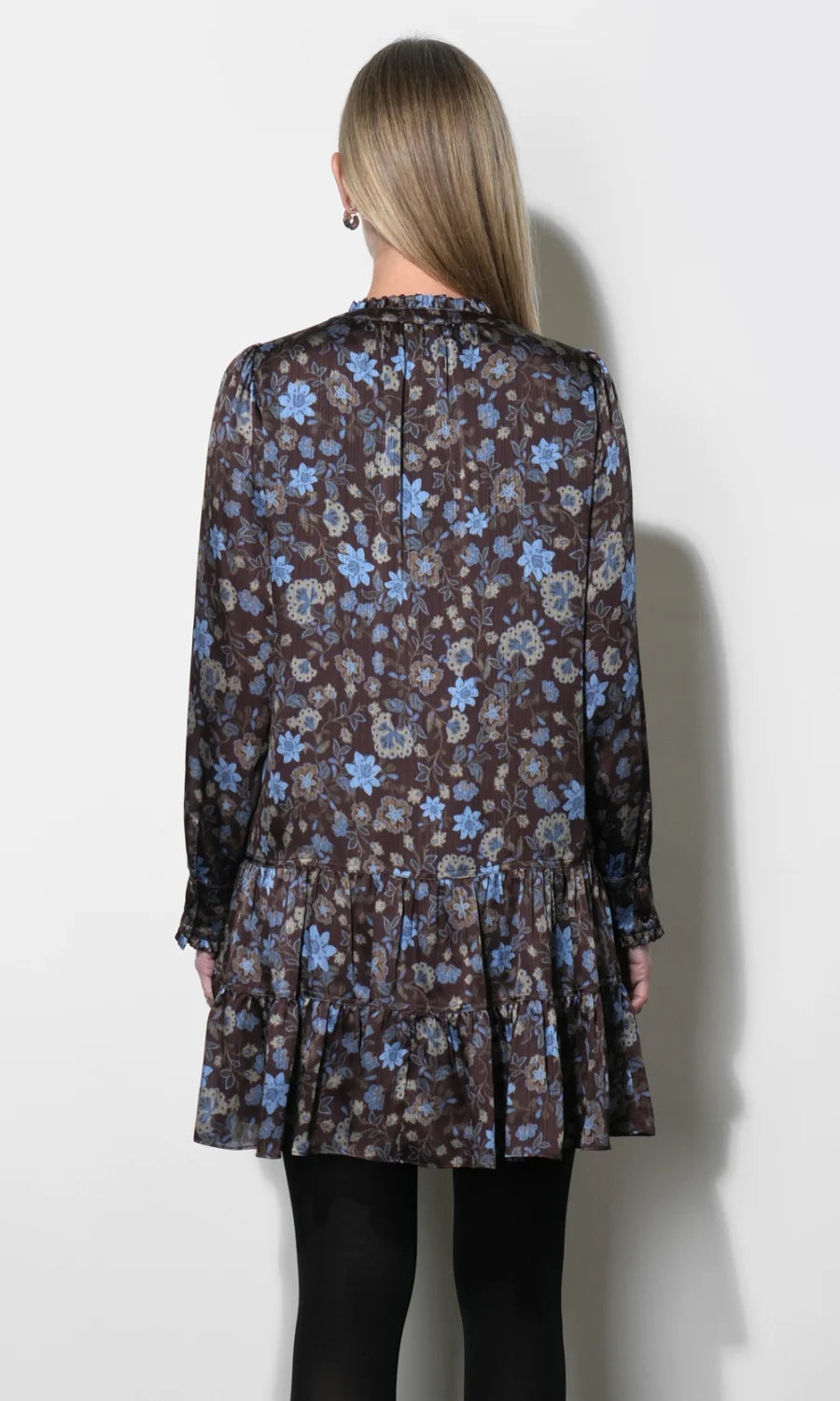 Winnie Popover Mini Dress- Dark Brown