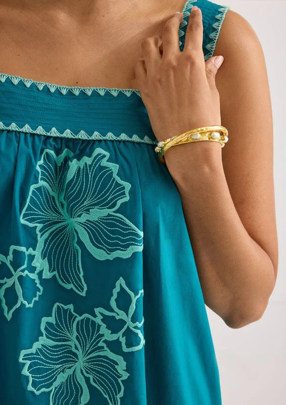 Jane Drop Hem Midi Dress- Teal