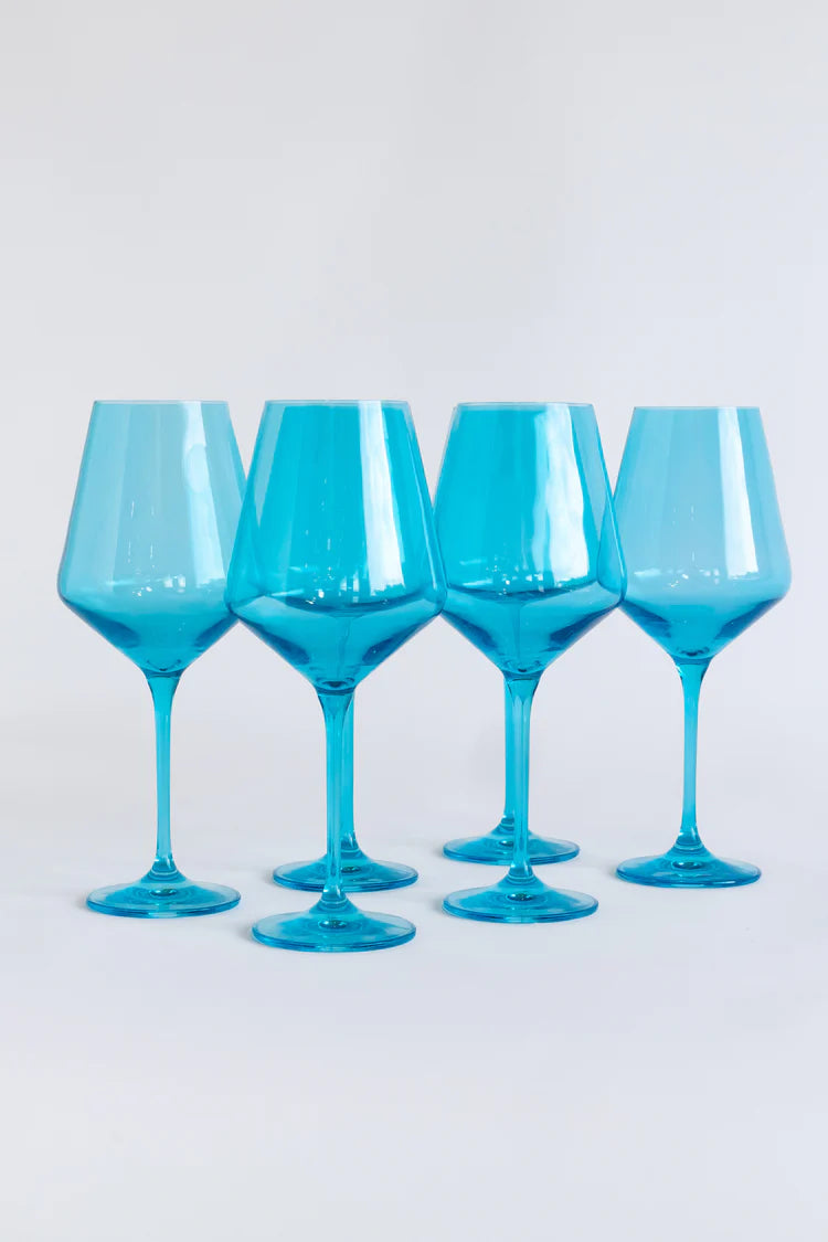 Estelle Colored Stemware- Ocean Blue (SET OF 6)
