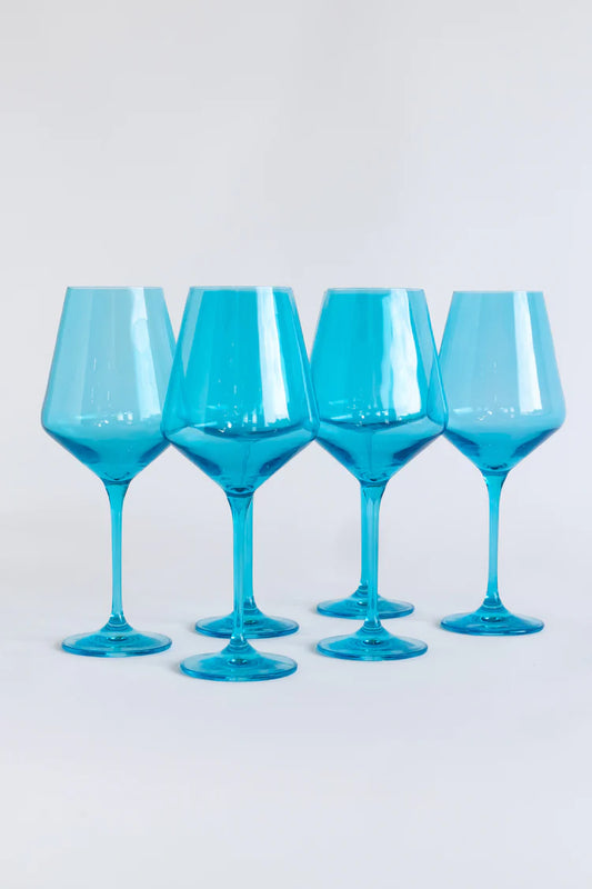 Estelle Colored Stemware- Ocean Blue (SET OF 6)