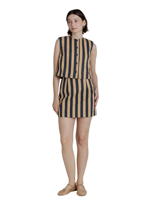 Striped Crop Top- Camel