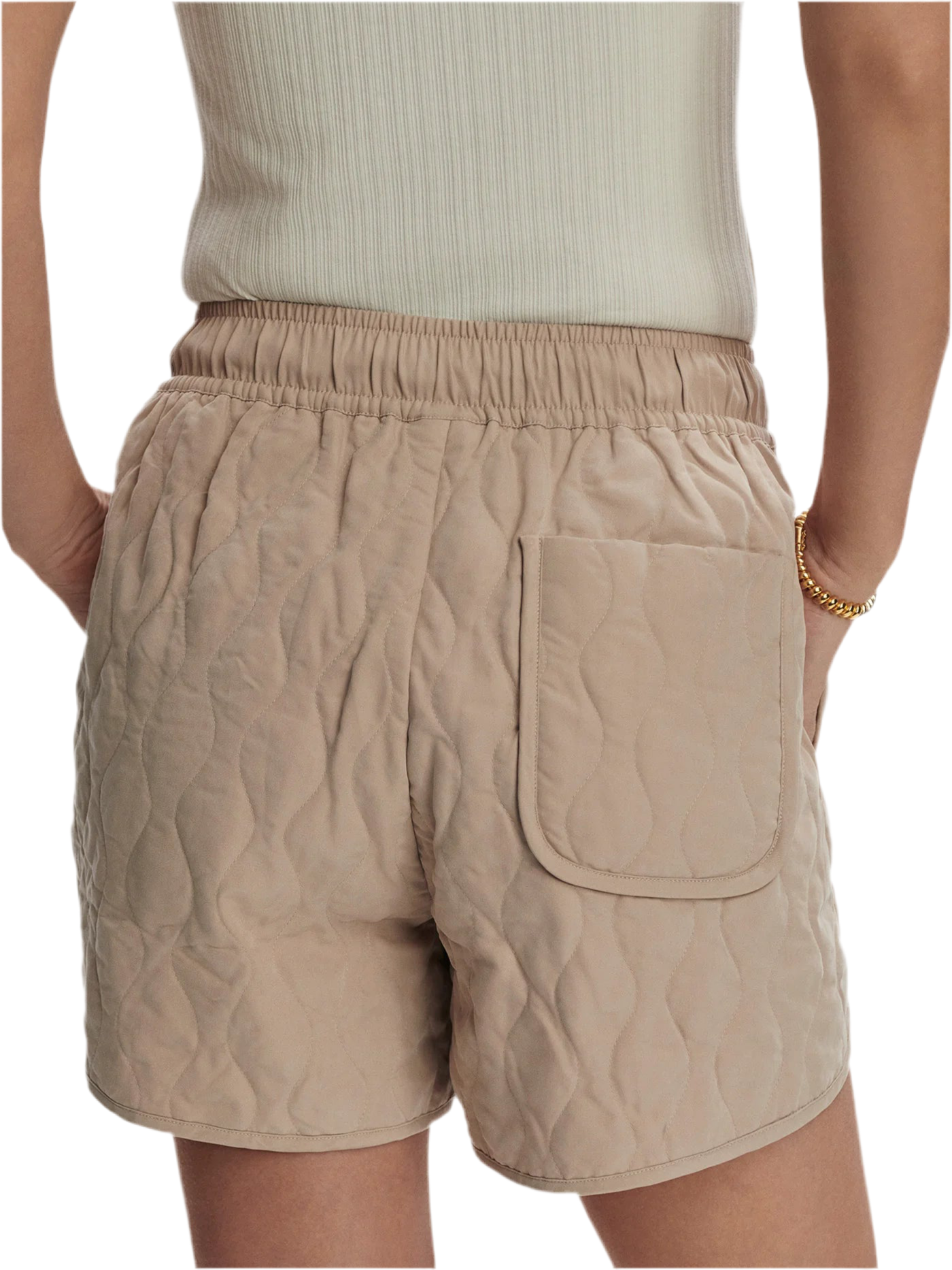 Catrine Quilt Short- Light Taupe