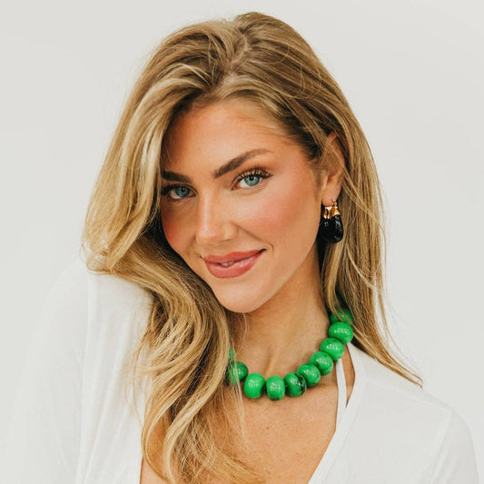 Bella Beaded Necklace : Emerald