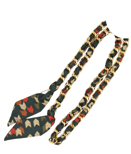 Crossbody Chain with Scarf Detail