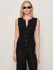 Manhattan Rib Button Cardi- Black