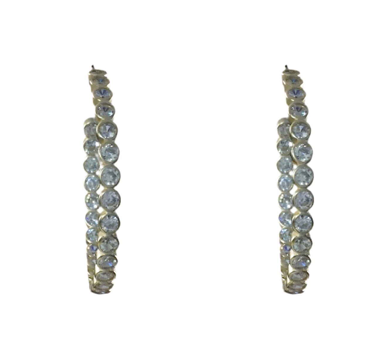Round CZ Hoop- Gold
