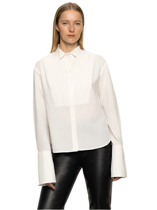 New Era Tuxedo Shirt- White