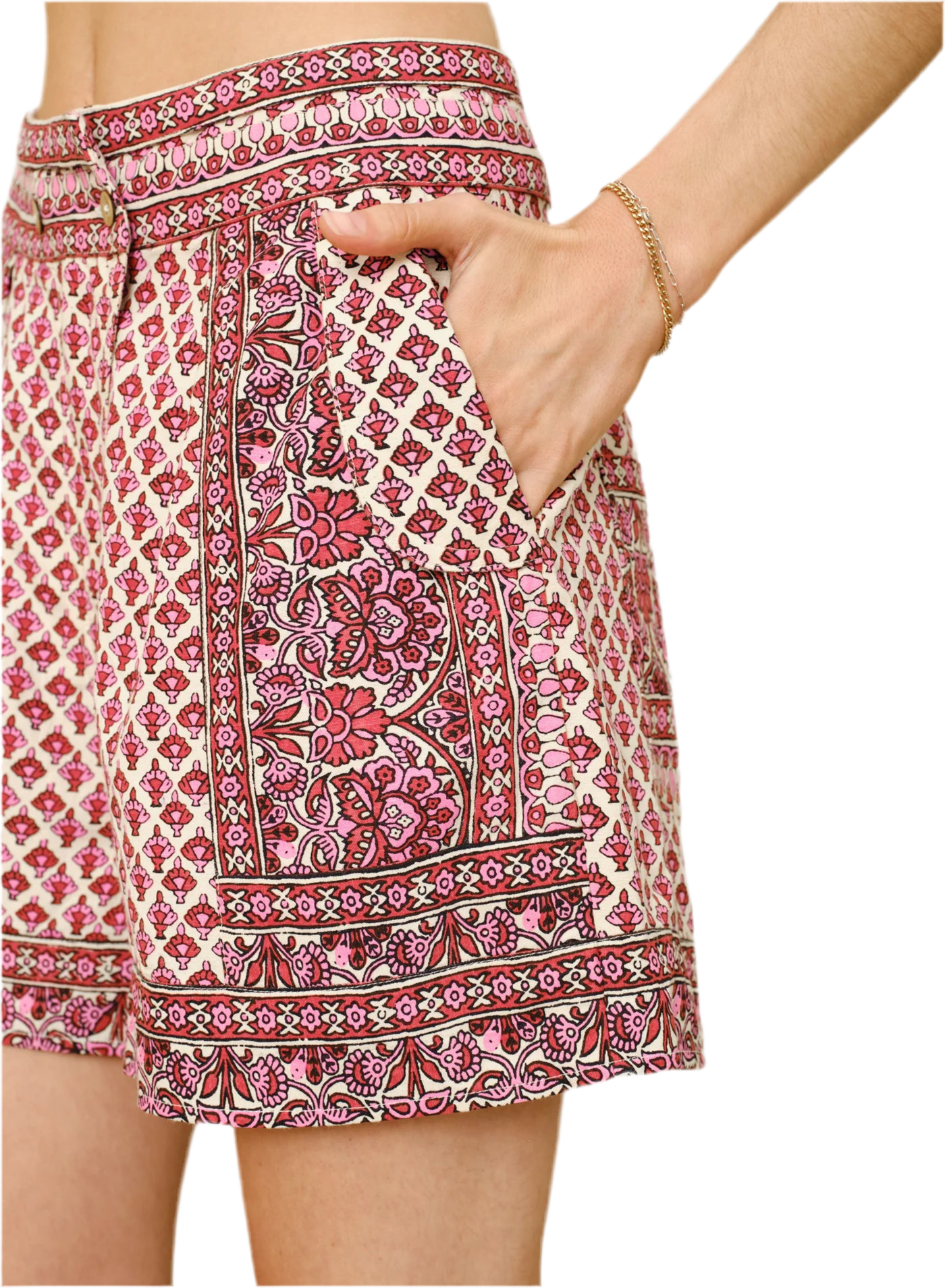 Viti Print Shorts- Pink