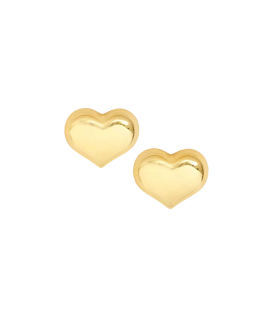 Mylar Heart Earring- Gold