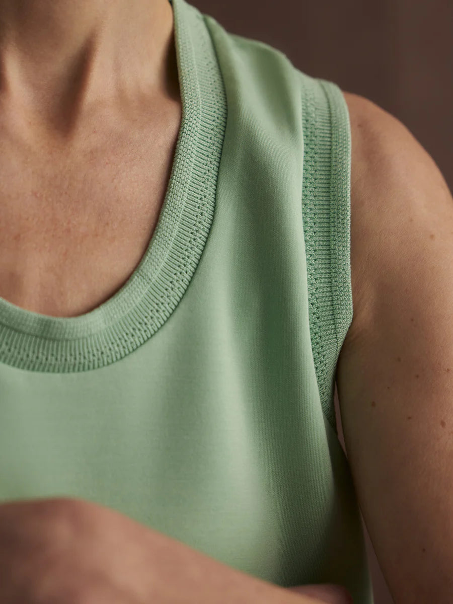 Cambrie Scoop Neck Tank- Sage Mint