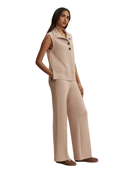 Wide Leg Pant- 28" Mushroom