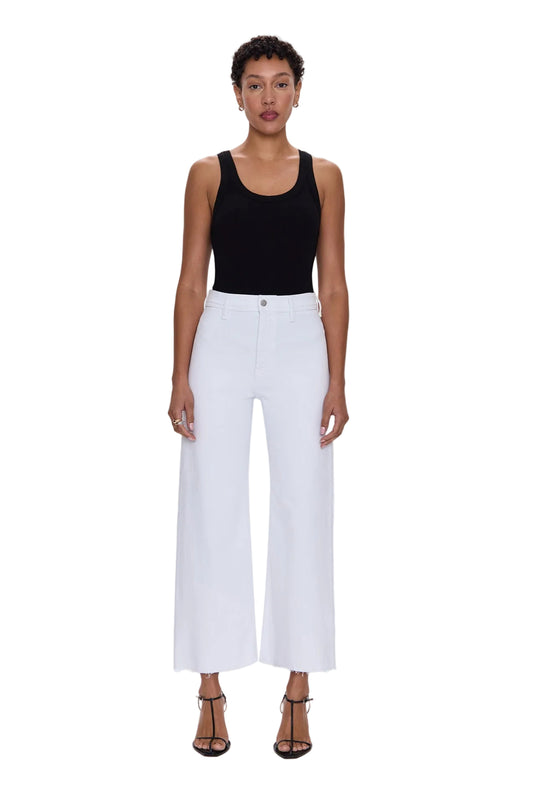 Penny High Rise Crop jean- Blizzard White