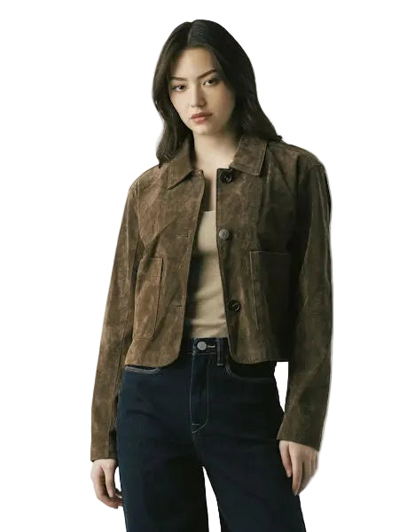 Black Coffee Button Down Jacket- Brown