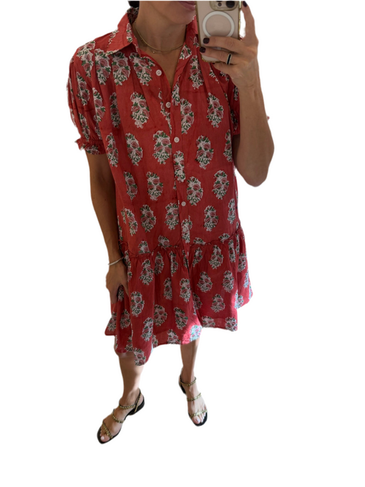 Kaitlyn Short Sleeve Dress- Rosehaven