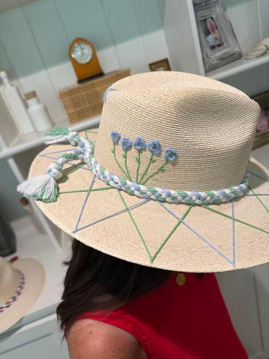 Boracay Flowers Hat- White
