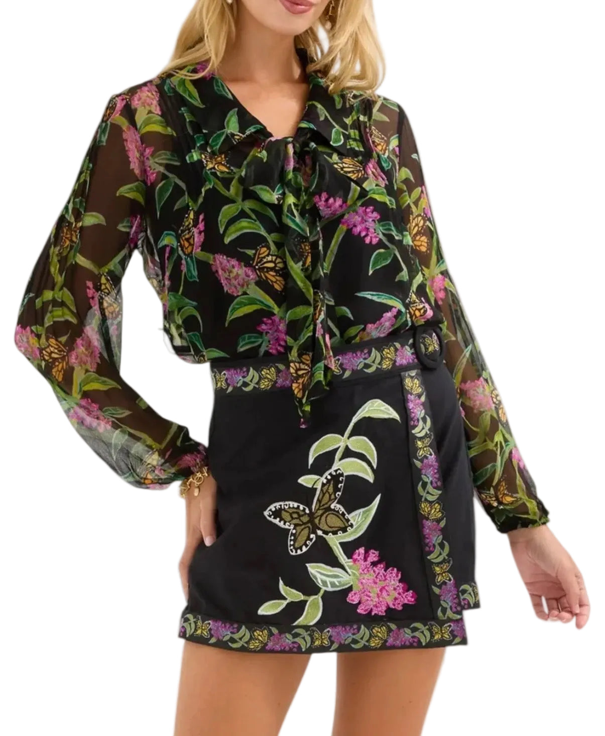 Vera Butterfly Skort- Black