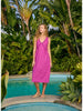 Sun Kissed Dress with Crochet Trim- Magenta