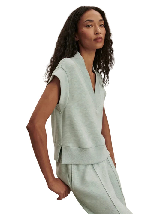 Gracee V Neck Top- Mint Green Marl