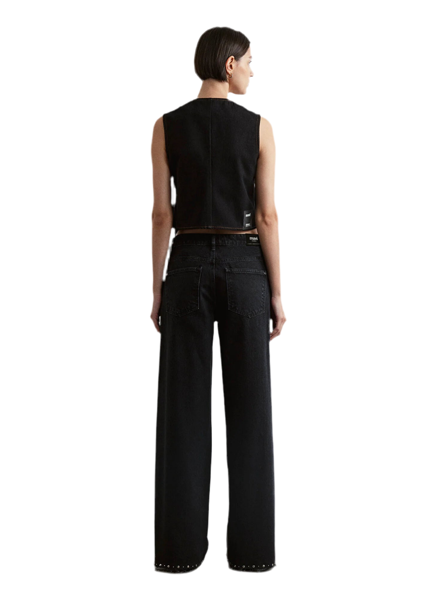 Rebecca Studded Smoke Denim