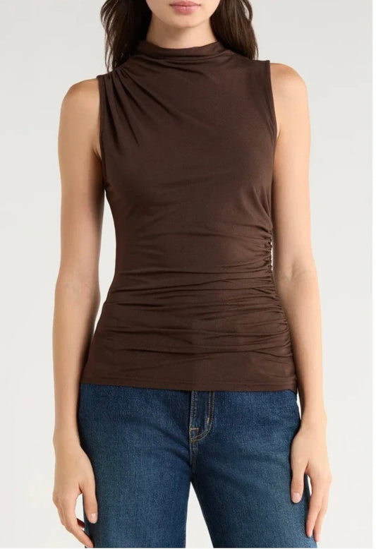Christen Fitted Top- Brown