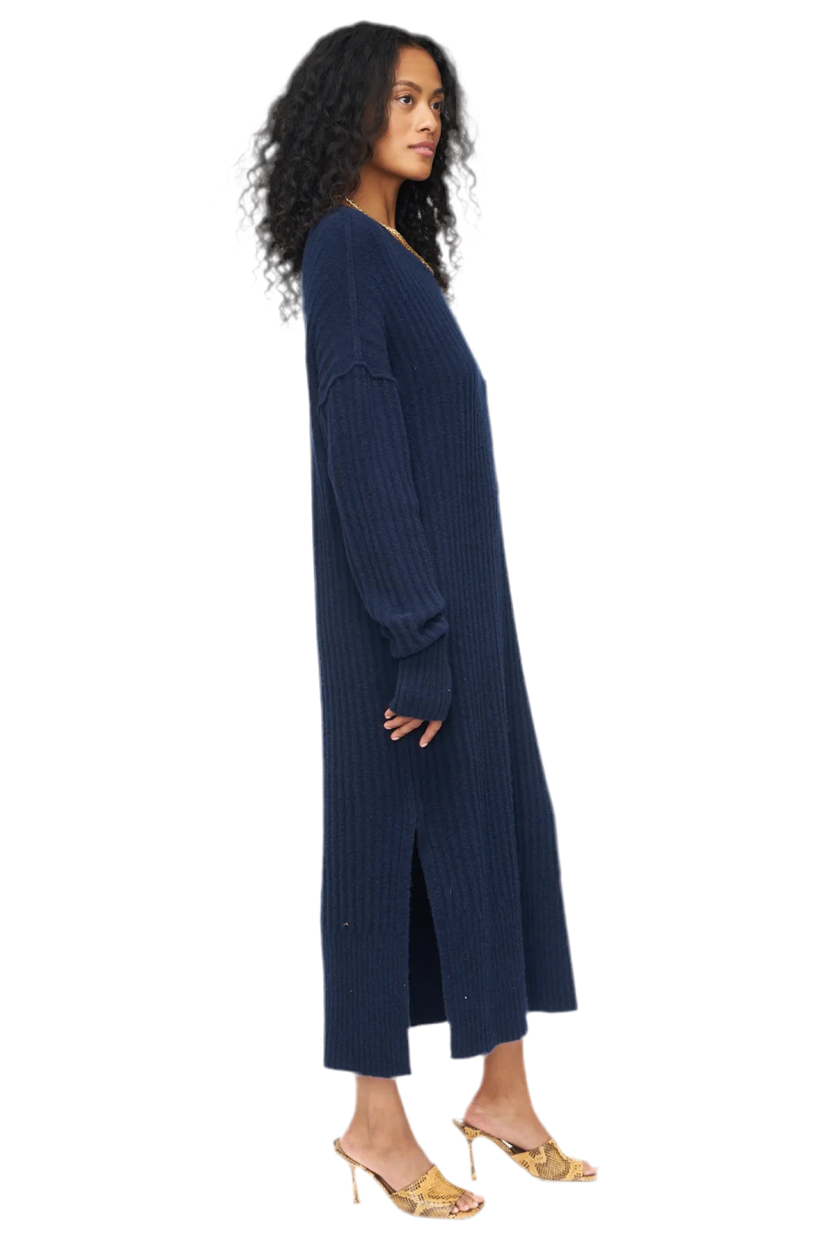 Darya Midi Dress- Navy