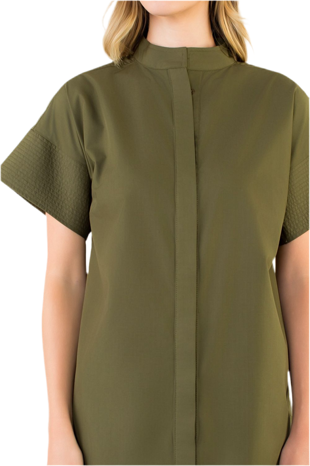 Short Sleeve Button Down Dress
